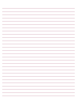 Burgundy Lined Paper Wide Ruled - Letter