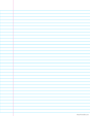 College Ruled Notebook Paper - Letter