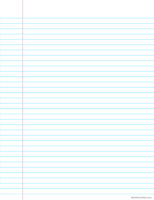 College Ruled Notebook Paper: Letter-sized paper (8.5 x 11)