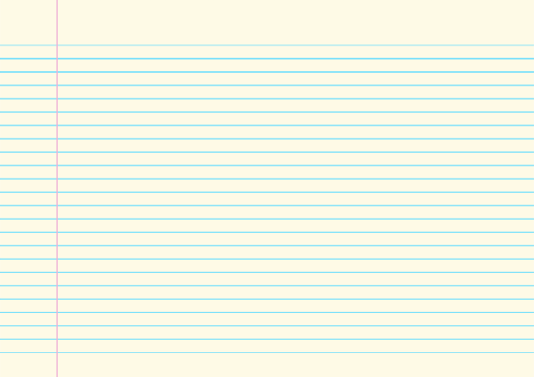 Cream Landscape College Ruled Notebook Paper: A4-sized paper (8.27 x 11.69)