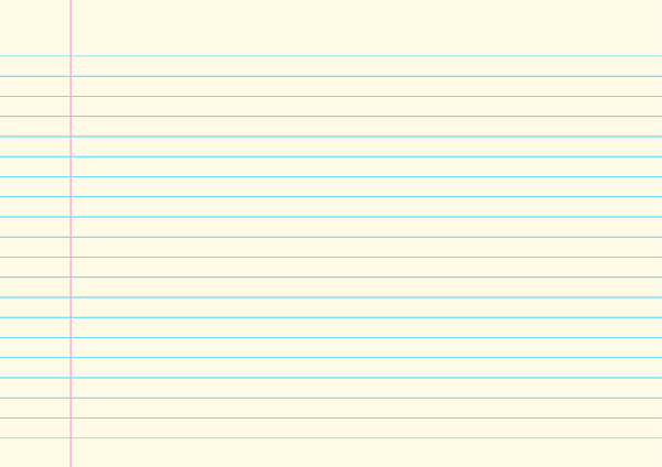 Cream Landscape Wide Ruled Notebook Paper: A4-sized paper (8.27 x 11.69)