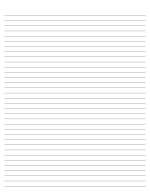 Dark Gray Lined Paper College Ruled - Letter