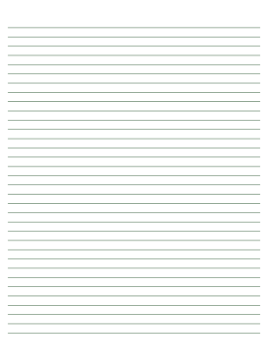Dark Green Lined Paper College Ruled - Letter