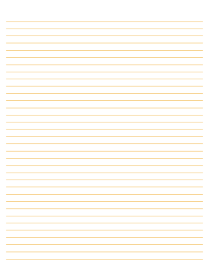 Gold Lined Paper College Ruled - Letter