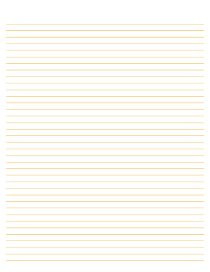 Gold Lined Paper Narrow Ruled - Letter