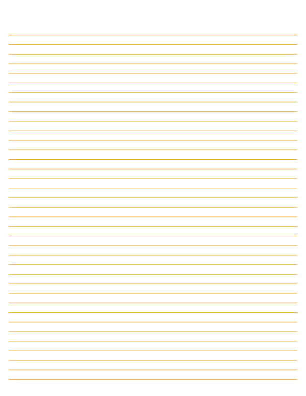 Gold Lined Paper Narrow Ruled: Letter-sized paper (8.5 x 11)