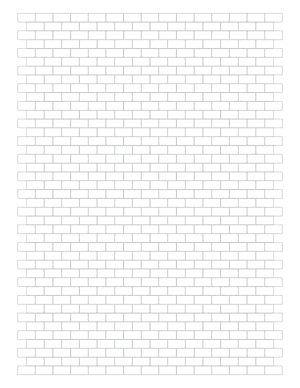Gray Brick Graph Paper  - Letter