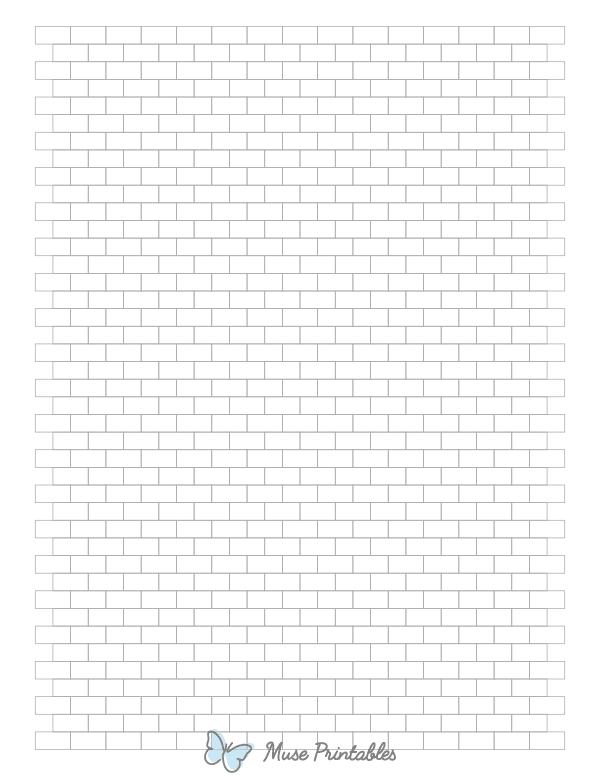 Gray Brick Graph Paper : Letter-sized paper (8.5 x 11)