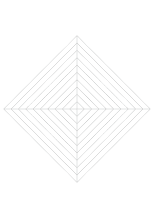 Gray Concentric Square Graph Paper  - A4