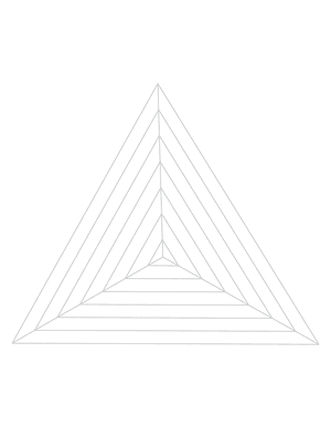 Gray Concentric Triangle Graph Paper  - Letter