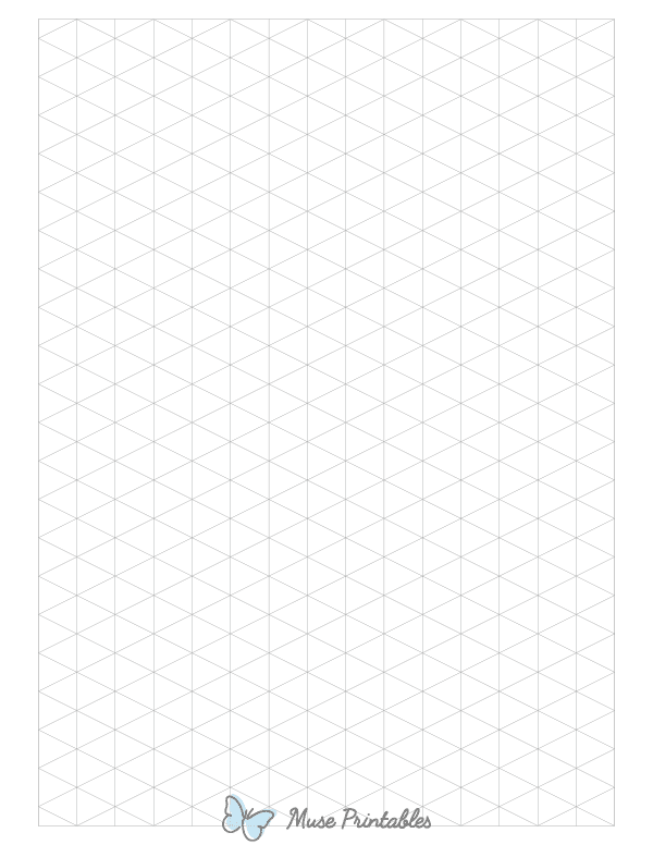 Gray Isometric Graph Paper : Letter-sized paper (8.5 x 11)