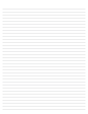 Gray Lined Paper College Ruled - Letter