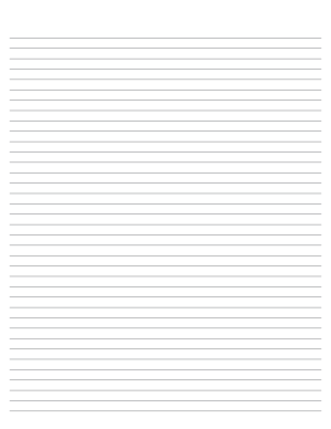 Gray Lined Paper Narrow Ruled - Letter
