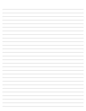 Gray Lined Paper Wide Ruled - Letter
