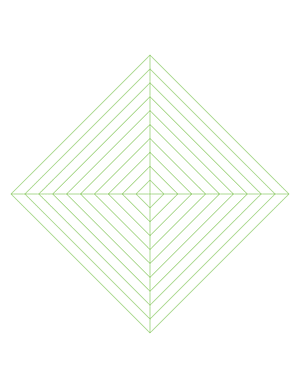 Green Concentric Square Graph Paper  - Letter