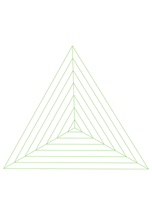 Green Concentric Triangle Graph Paper  - A4