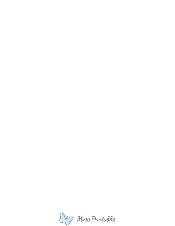 Green Hexagon Dot Graph Paper : Letter-sized paper (8.5 x 11)