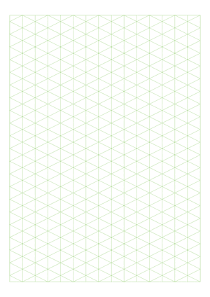 Green Isometric Graph Paper  - A4
