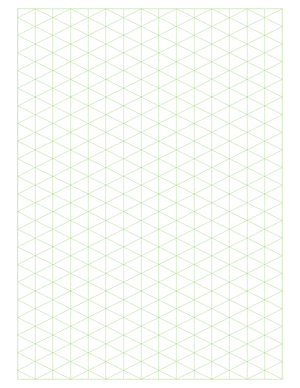 Green Isometric Graph Paper  - Letter