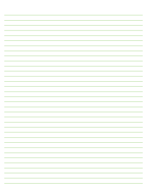 Green Lined Paper College Ruled - Letter