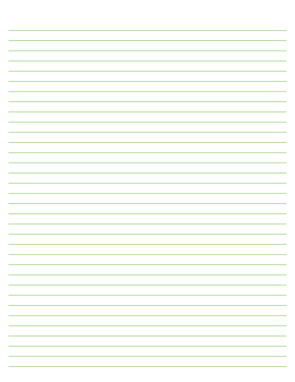 Green Lined Paper College Ruled: Letter-sized paper (8.5 x 11)
