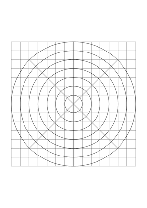 Half-Inch Black Circular Graph Paper  - A4