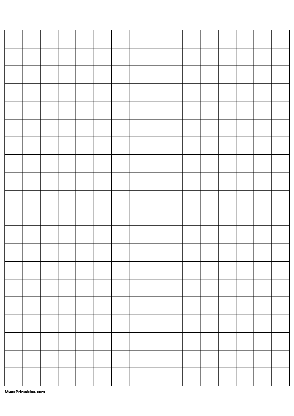 Printable Half Inch Black Graph Paper for A4 Paper