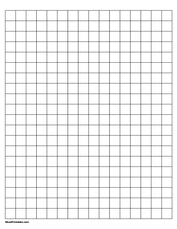 Half Inch Black Graph Paper: Letter-sized paper (8.5 x 11)