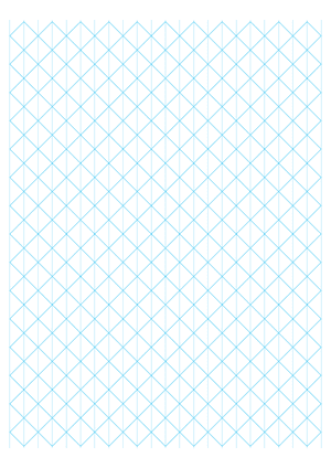 Half-Inch Blue Axonometric Graph Paper  - A4
