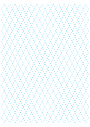 Half-Inch Blue Diamond Graph Paper  - A4
