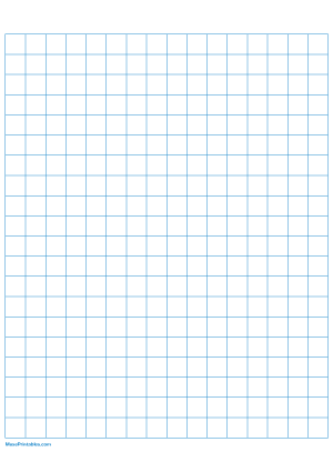 Half Inch Blue Graph Paper - A4