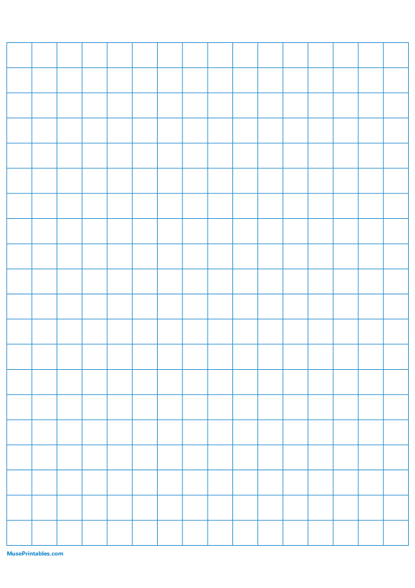 Printable Half Inch Blue Graph Paper for A4 Paper