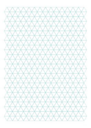Half-Inch Blue Green Triangle Graph Paper  - A4
