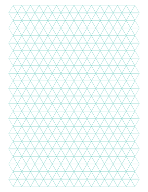 Half-Inch Blue Green Triangle Graph Paper  - Letter