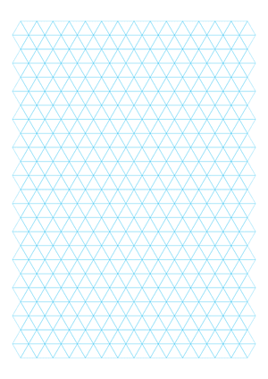 Half-Inch Blue Triangle Graph Paper  - A4
