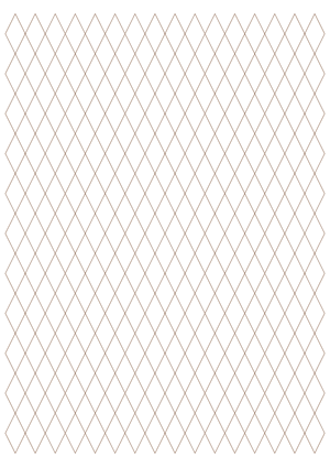 Half-Inch Brown Diamond Graph Paper  - A4
