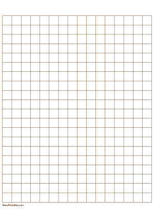 Half Inch Brown Graph Paper - A4