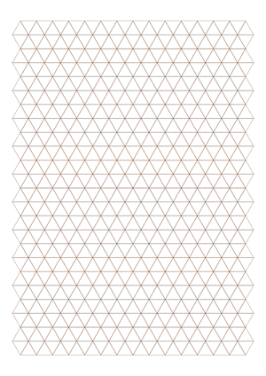 Half-Inch Brown Triangle Graph Paper  - A4