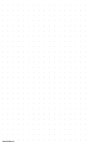 Half Inch Dot Grid Paper - Legal