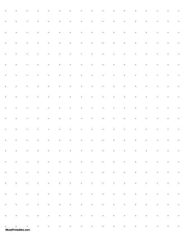 Half Inch Dot Grid Paper: Letter-sized paper (8.5 x 11)
