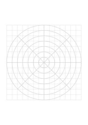 Half-Inch Gray Circular Graph Paper  - A4