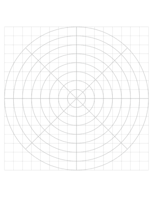 Half-Inch Gray Circular Graph Paper  - Letter
