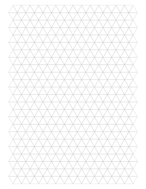 Half-Inch Gray Triangle Graph Paper  - Letter
