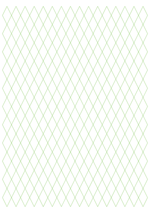 Half-Inch Green Diamond Graph Paper  - A4