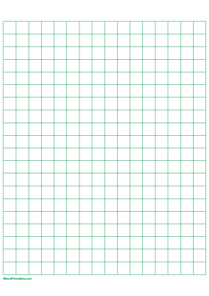 Half Inch Green Graph Paper - A4