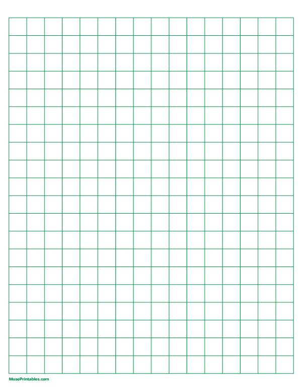 printable half inch green graph paper for letter paper
