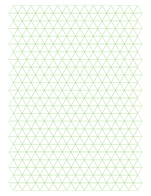Half-Inch Green Triangle Graph Paper  - Letter