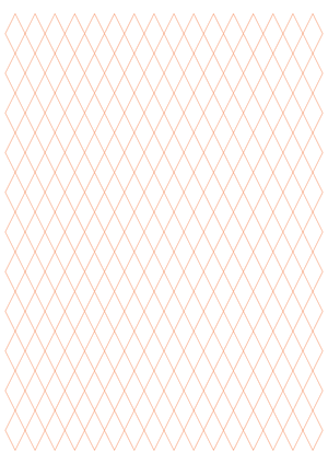 Half-Inch Orange Diamond Graph Paper  - A4