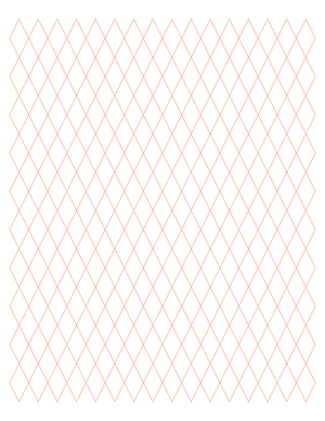 Half-Inch Orange Diamond Graph Paper  - Letter