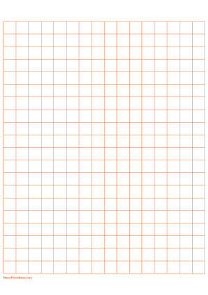 Half Inch Orange Graph Paper - A4